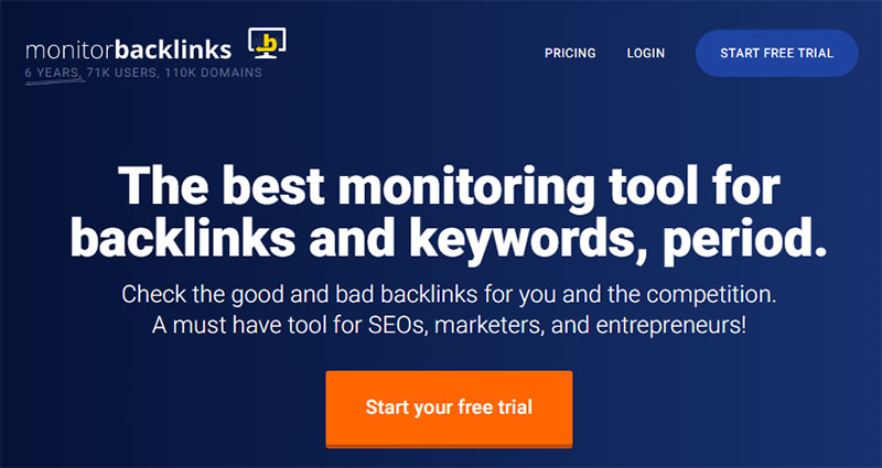 Monitor Backlinks反向链接工具