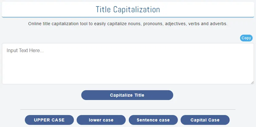 Title Capitalization Online Tool