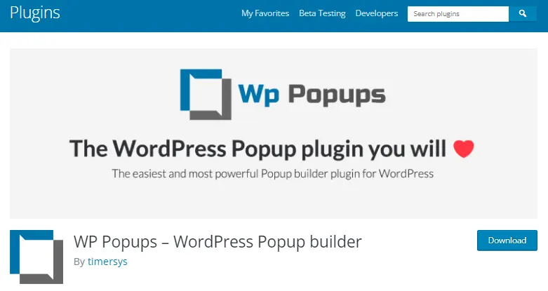 WP Popups插件