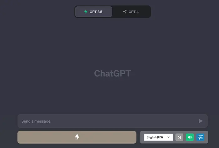 ChatGPT可使用Voice Control界面